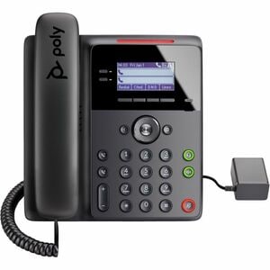 Poly Edge B10 IP Phone - Corded - Corded - Wall Mountable, Desktop - Black - VoIP - 7.1 cm (2.8") LCD - 2 x Network (RJ-45)