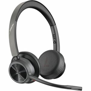 Poly Voyager 4300 UC 4320 Kabel/Kabellos Auf den Ohren, Kopfbügel Stereo Headset - Schwarz - Microsoft-Teams-Zertifizierun