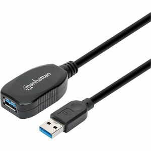 Manhattan Cable USB V3.0 Ext. Activa 5M Negro - Cable for Computador, Dispositivo USB - 5Gbit/s - Cable de extensión - Apa