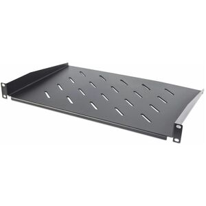 Intellinet 714884 1U Rack-mountable Rack Shelf for LAN Switch, Patch Panel - 482.60 mm Rack Width - Jet Black - 25 kg Static/Stationary Weight Capacity