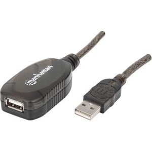 CABLE DE EXTENSION USB 20M ACTIVA 480MBPS - 480Mbit/s - Cable de extensión - Negro