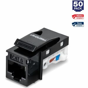 Connettore Della Rete TRENDnet TC-K50C6BK - 50 - TAA Conforme - Nero