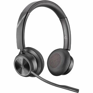 Poly Savi 7300 Office 7320-M Kabellos Kopfbügel Stereo Headset - Schwarz - Microsoft-Teams-Zertifizierung - Binaural - Ohr