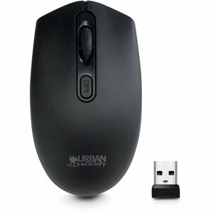 Urban Factory FREE Color Mouse - Radio Frequency - USB Type A - Optical - 4 Button(s) - Black - Wireless - 2.40 GHz - 1600