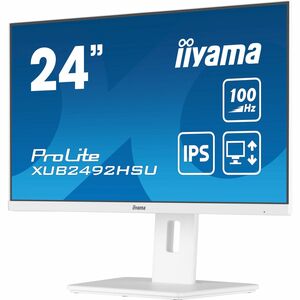 iiyama ProLite XUB2492HSU-W6 24 Zoll Class Full HD LED-Monitor - 16:9 Format - mattweiß - 60,5 cm (23,8 Zoll) Viewable - I