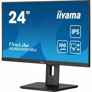 iiyama ProLite XUB2492HSU-B6 24 Zoll Class Full HD LED-Monitor - 16:9 Format - Mattschwarz - 60,5 cm (23,8 Zoll) Viewable 