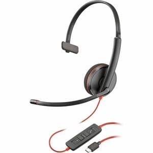 Cuffie Poly Blackwire 3210 Cavo On-ear Mono - Nero - Monoaurale - Ear-cup - 32 Ohm - 158,5 cm Cavo - Omni-directional Micr