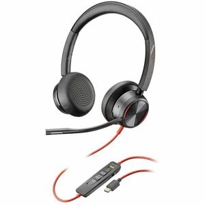 Poly Blackwire 8225 Kabel Auf den Ohren, Kopfbügel Stereo Headset - Schwarz - Microsoft-Teams-Zertifizierung - Binaural - 