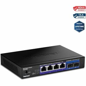 TRENDnet TEG-S562 4 Ports Ethernet Switch - 2.5 Gigabit Ethernet, 10 Gigabit Ethernet - 2.5GBase-T, 10GBase-X - TAA Compli