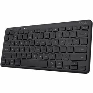 Trust Lyra Keyboard - Wireless Connectivity - USB 1.1 Type A Interface - Spanish - QWERTY Layout - Black - Scissors Keyswi