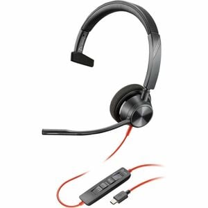 Cuffie Poly Blackwire 3310 Cavo On-ear, Over-the-head Mono - Nero - Microsoft Teams Certification - Monoaurale - Supra-aur