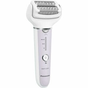 Panasonic ES-EY30A-V503 Epilator - White, Purple - 2 Disc - Cordless - 3 Speed Setting - 1.50 Hour Maximum Battery Recharg