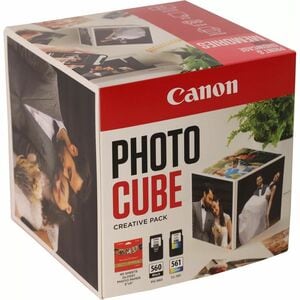 Cartouche d'Encre/Kit de Papier D'origine Canon ChromaLife100 PG-560 + CL-561 Standard Rendement Jet d'encre - Noir, Cyan,