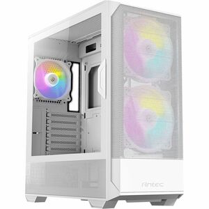 Boîtier pour ordinateur de jeux Antec - Tour Moyenne - Blanc - Mesh, En verre trempé, Acier, Plastique - 11 x Ventilateur(