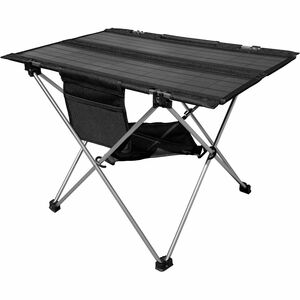 Technaxx Foldable Solar Camping Table 20W TX-251 - Frosted Rectangle Top - Matte Folding Base - 4 Legs - 11 lb Capacity - 