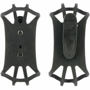 MOBILIS Universal Carrying Case (Holster) Cell Phone, Handheld Terminal - Black - Silicone Body - Belt Clip, Holster