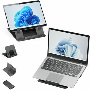 Plugable Drawing Tablet Stand Folio, Portable Foldable Laptop Stand with 4 Adjustable Angles - iPad Holder Stand for Lapto