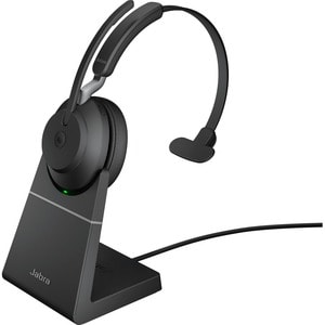 Jabra Evolve2 65 无线 头戴式 Mono 耳机 - 黑 - 单声道 - 上耳式 - 蓝牙 - C型 USB