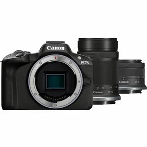 Canon EOS R50 24.2 Megapixel Mirrorless Camera with Lens - 18 mm - 45 mm (Lens 1), 55 mm - 210 mm (Lens 2) - Black - APS-C