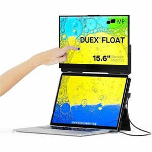 Duex Float Mobile Pixels 15.6" Stacked Portable Screens, Full HD IPS 1080P Touchscreen Monitor with Built-in Kickstand, US