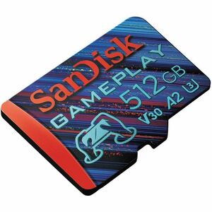 SanDisk GamePlay 512 GB UHS-I (U3) V30 microSD - 190 MB/s Read - 130 MB/s Write