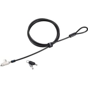 Kensington Slim N17 2.0 Keyed Laptop Lock for Wedge-Shaped Slots - Master Keyed - 1.80 m Cable - Master Keyed Lock - Carbo
