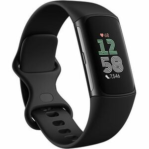 Fitbit Charge 6 Smart Watch - Rectangular - Heart Rate Monitor, Ambient Light Sensor, Electrical Heart Sensor, Optical Hea