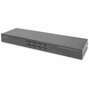 Digitus KVM Switchbox - 8 Computer(s) - 1 Local User(s) - 4K - 10 x USB - USB 2.0 - 9 x HDMI - Rack-mountable