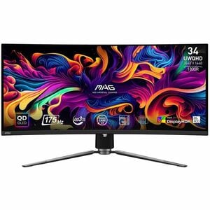 MSI MAG 341CQP OD-OLED 34" Class UW-QHD Curved Screen Gaming OLED Monitor - 21:9 - Black - 34" Viewable - OLED - Quantum D