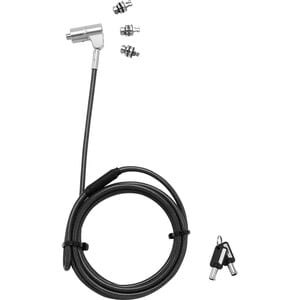 Dicota Universal Cable Lock For Notebook, Projector, Printer - 2 m Cable - Keyed Lock - Anthracite - Steel, Plastic, Polyv