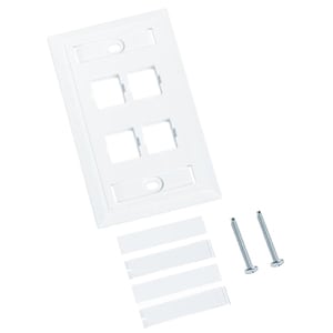 CommScope M14L-262 Faceplate - 4 x Total Number of Socket(s) - Thermoplastic - White - 1