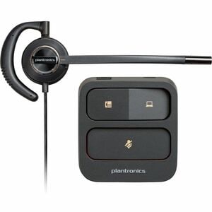 Poly EncorePro HW530 Wired Helmet Mono Earset - Black - Monaural - Supra-aural - 20 Hz to 16 kHz - 80 cm Cable - Omni-dire