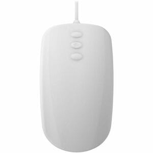 CHERRY AK-PMH3 Mouse - Blue LED - White - Cable - 1000 dpi - Scroll Button - Symmetrical