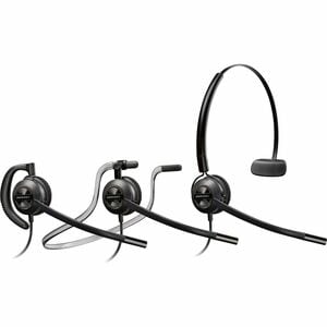 Poly EncorePro 500 540 Wired On-ear, Over-the-head, Over-the-ear, Behind-the-head Mono Headset - Black - Monaural - Supra-