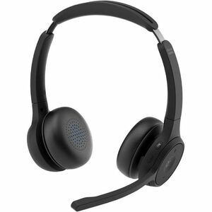 Cisco On-ear Stereo Headset - Carbon Black - Google Assistant, Siri - Binaural - Ear-cup - 6500 cm - Bluetooth - 32 Ohm - 