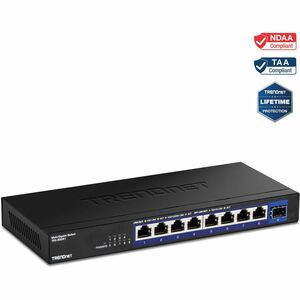 TRENDnet TEG-S5091 8 Ports Ethernet Switch - 2.5 Gigabit Ethernet, 10 Gigabit Ethernet - 2.5GBase-T, 10GBase-X - TAA Compl