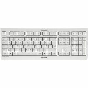 CHERRY KW 3000 Tastatur - Kabellos Konnektivität - USB 2.0 Typ A Schnittstelle - Deutsch - Weiß - Gummikuppel Keyswitch - 