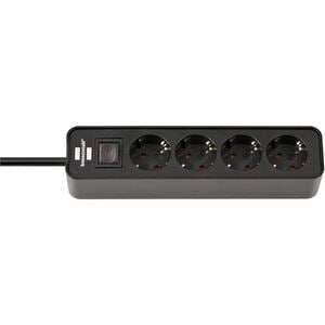 Brennenstuhl Ecolor Steckdosenleiste - Winkelsteckverbinder - 4 x AC-Energieversorgung - 1,50 m Kabel - 230 V AC Voltage -