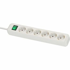 Brennenstuhl Eco-Line Steckdosenleiste - Winkelsteckverbinder - 6 x Wechselstrom - 3 m Kabel - 230 V AC Voltage - 3,50 kW 