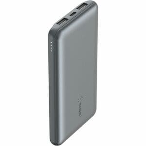 Belkin BoostCharge Power Bank - Space Gray - For iPhone - 2 x Type-A 15W, 1 x Type-C 15W - 10000 mAh - 15 W - 3 x USB - Sp