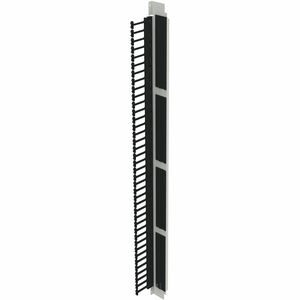 Legrand Cable Organizer - Black - 2 / Set Pack - Vertical Cable Manager - 47U Height - Galvanized Steel