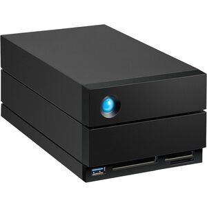 LaCie 2big Dock STLG48000400 2 x Total Bays DAS Storage System - 48 TB HDD - 48 TB Installed HDD Capacity - Thunderbolt 4 