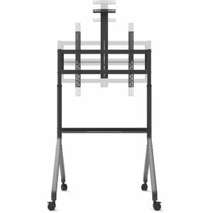 Kanto Rolling Pedestal AV Cart - 200 lb Capacity - 4 Casters - Aluminum, Steel - 55" to 100" Screen Supported