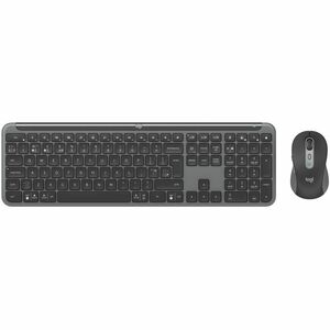 Logitech Signature Slim MK950 Keyboard & Mouse - QWERTY - English (UK) - USB Type A Scissors Wireless Bluetooth/RF 5.1 2.4