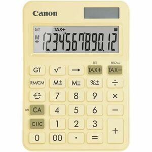 Canon LS-125KB Simple Calculator - Large Display, Dual Power, Built-in Memory, Sign Change, Backspace Key, 3-digit Comma, 