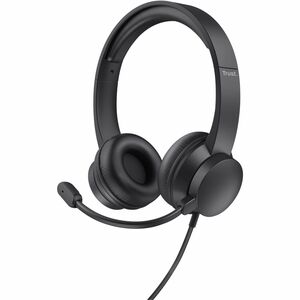 Trust Ayda Wired On-ear, Over-the-head Stereo Headset - Black - Binaural - Ear-cup - 20 Hz to 20 kHz - 180 cm Cable - USB