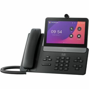 Webex 8875 IP Phone - Corded - Corded/Cordless - Wi-Fi, Bluetooth - Desktop - Carbon Black - TAA Compliant - VoIP - 17.8 c