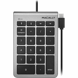 Macally Keypad - Cable Connectivity - USB Type C Interface - 22 Key(s) - Mac OS X 10.6 Snow Leopard, Windows 7, Windows 8,