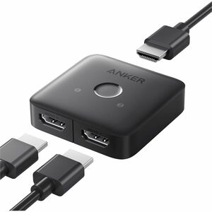 ANKER HDMI Switch (2 in 1 Out, 4K HDMI) - 3840 x 2160 - 4K - 1080p2 - Display, Gaming Console, Notebook, TV - 1 x HDMI Out