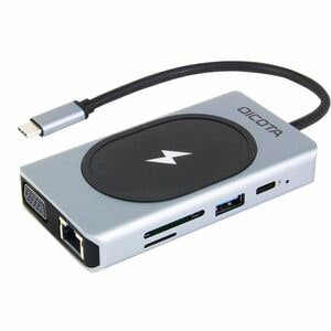 Dicota USB-Typ C Docking Station für Mikrofon, Kopfhörer, Tablet-PC, Desktop-PC, Monitor, Notebook - Ladefunktion - Speich